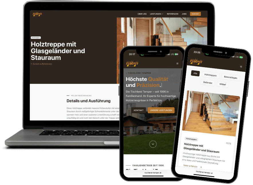 Tischlerei Temper Website